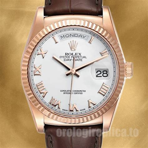 rolex day date cinturino pelle|rolex perpetual day date.